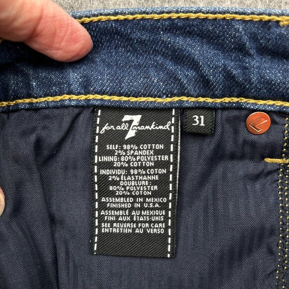 7 For All Mankind High Waist Vintage Fray Hem Shorts Women's Size 31 Distressed - Picture 4 of 10